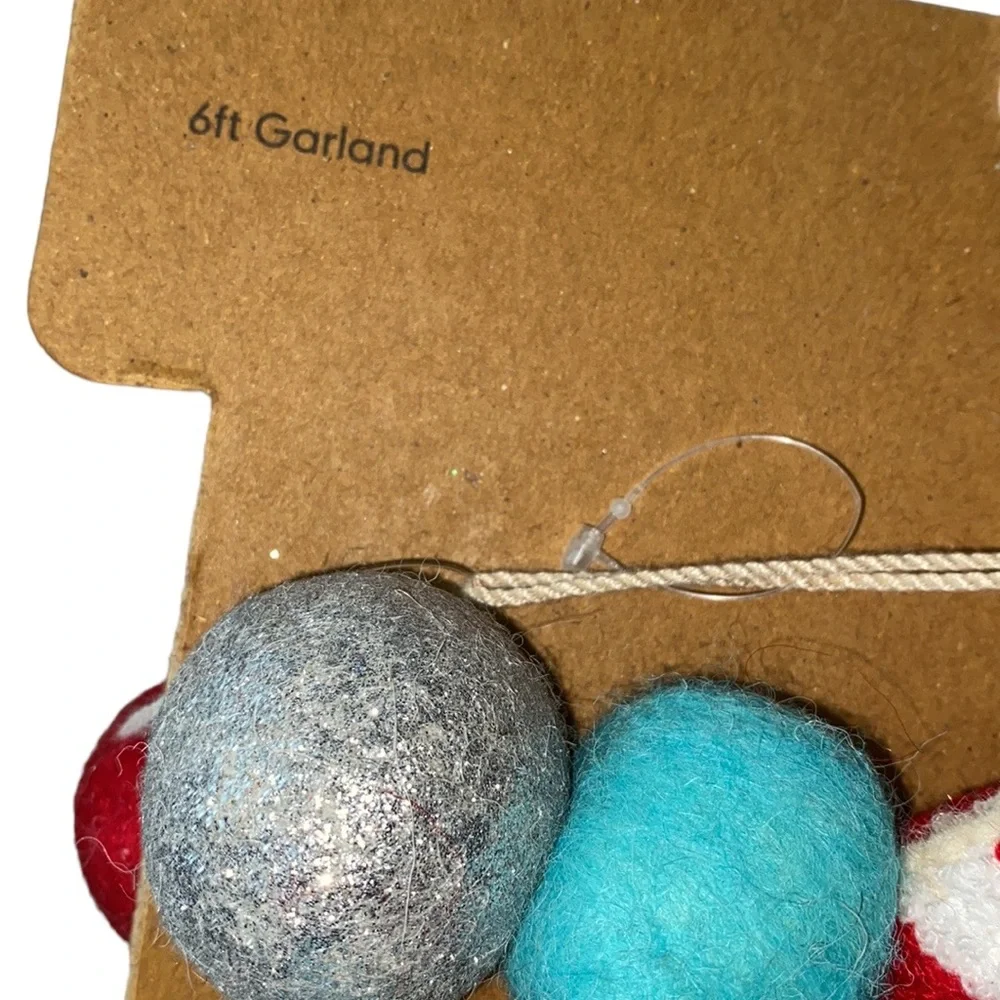NEW holiday pom pom garland- large size